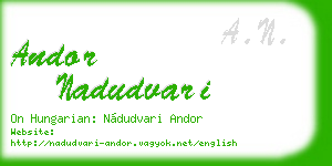 andor nadudvari business card